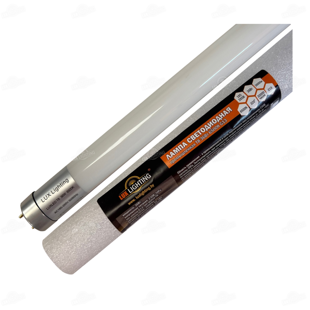 Лампа светодиодная промышленная Т8 36W 4000-6500K G13 1200мм PRO - lux ...